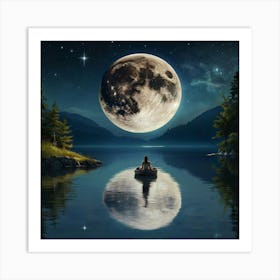 Full Moon In The Sky Art Print