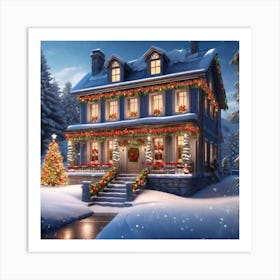 Christmas House 166 Art Print