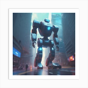 Futuristic Robot 35 Art Print