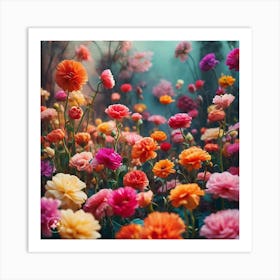 Dahlias Art Print