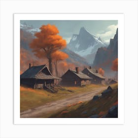 Village In The Mountains 7 Art Print