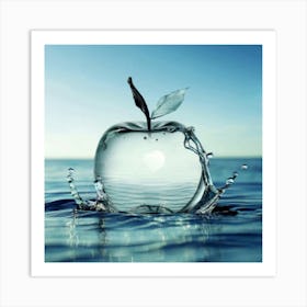 Apple In Water Art Print