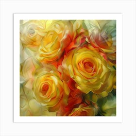 Yellow Roses 7 Art Print