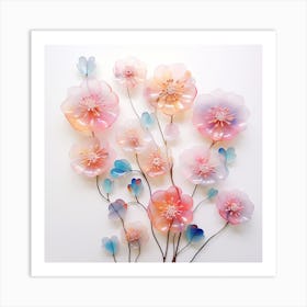 Flowers On A Wall Art Print