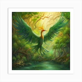 Beautiful Phoenix Painting Art Print