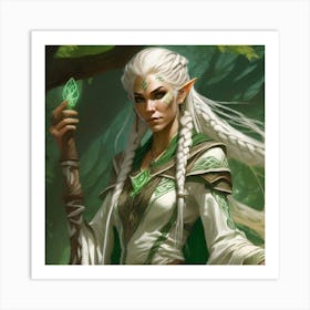 Elven Druid Art Print