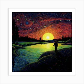 Playing Golf Art Print