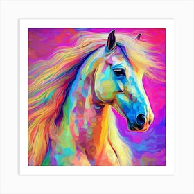 Colorful Horse Painting 1 Art Print