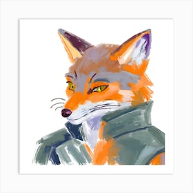 Gray Fox 01 Art Print