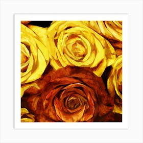 Yellow Roses Art Print