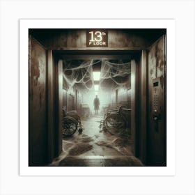 Creepy Hallway Art Print