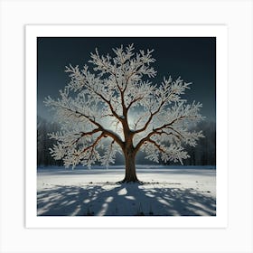 Frosted Tree Art Print