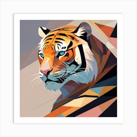 Cubism Art, Tiger Art Print