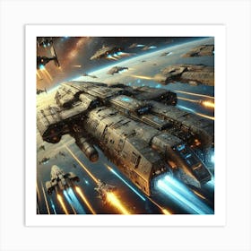 Star Sovereign Battleships Converted Art Print