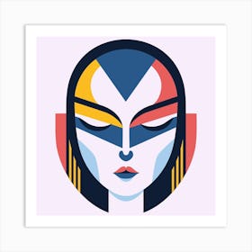 Abstract Woman'S Face 1 Art Print