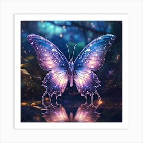 Butterfly In The Forest Art Print