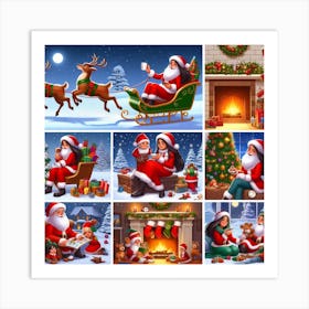 Christmas Scenes  Art Print