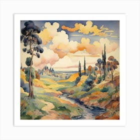 Landscapes 1905 Henri Edmond Cross Cartoon Art Print 1 1 Art Print