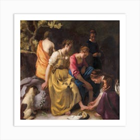 Diana And Her Nymphs, Johannes Vermeer Art Print