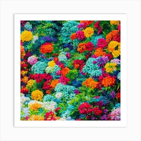 Colorful Flowers 1 Art Print