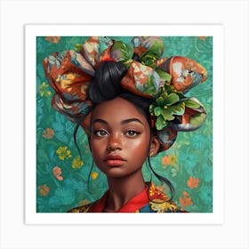 Portrait Of A Black Woman 3 Art Print