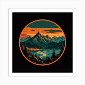 Mountain Landscape Art Print