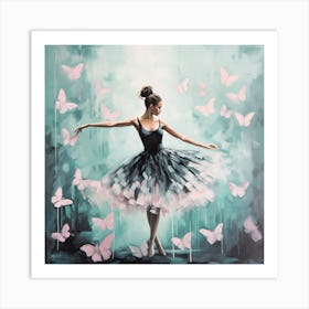 Ballet Dancer With Butterflies 1 Art Print