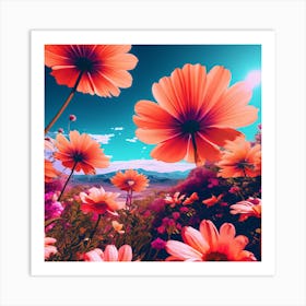 Flowers In The Sky 1 Art Print