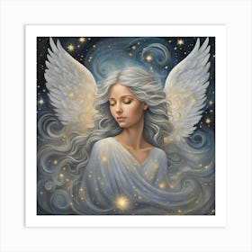 Angel With Wings Art Print