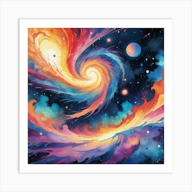 Galaxy Painting 1 Art Print