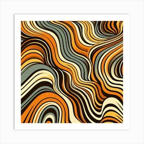 Abstract Wavy Pattern Art Print