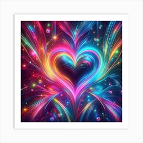 Abstract Heart Art Print