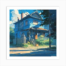 Blue House Art Print