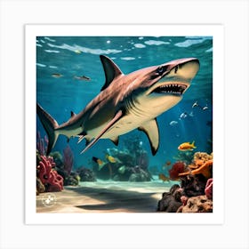 Sharks In The Ocean Art Print