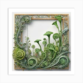 Ferns In A Frame 4 Art Print