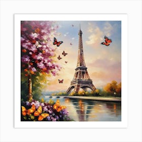 Butterflies In Paris 26 Art Print