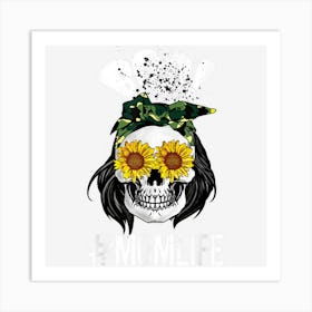 Halloween Costume For Mom Scary Skull Boo Mom Life Outfit Art Print