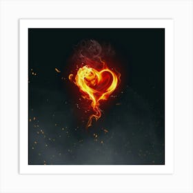 Heart Of Fire Art Print