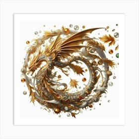 Gold Dragon Art Print