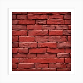 Red Brick Wall Art Print