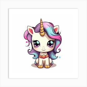 Cute Unicorn 538 Art Print