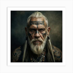Old Man With Tattoos Art Print