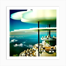 Cloud city Art Print