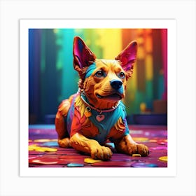 Colorful Dog Art Print