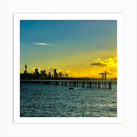 Sunset Over Auckland Art Print