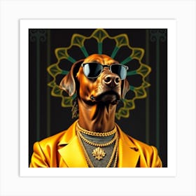 Dog In A Suit Art Print