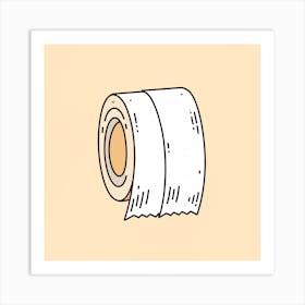 Roll Of Toilet Paper Art Print
