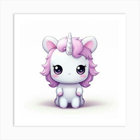 Cute Unicorn 674 Art Print