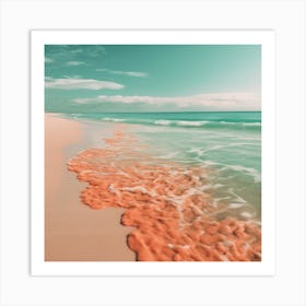 Coral Beach - Coral Stock Videos & Royalty-Free Footage Art Print