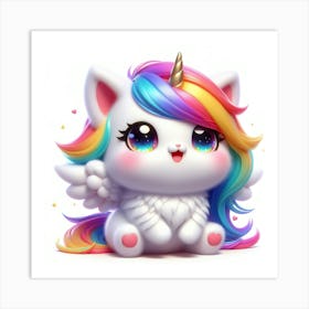 Unicorn Cat, caticorn 6 Art Print